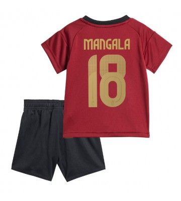 Belgien Orel Mangala #18 Replika Babytøj Hjemmebanesæt Børn EM 2024 Kortærmet (+ Korte bukser)